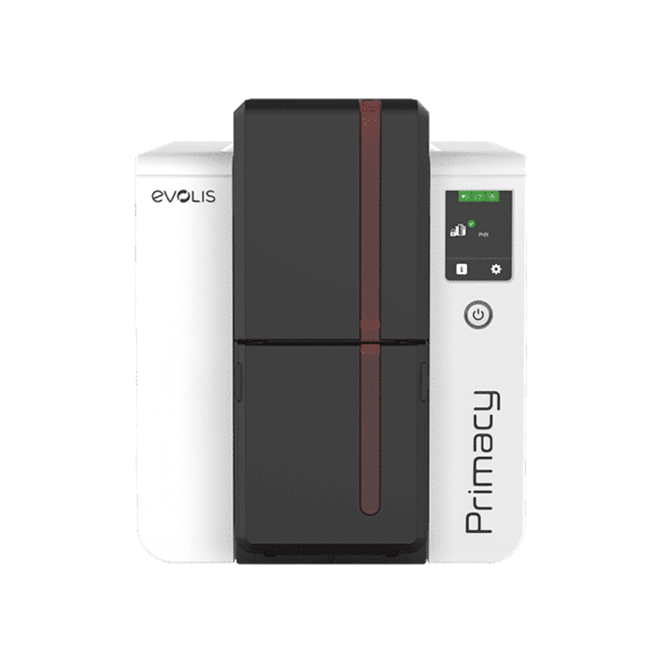 <p>Arriendo de<br><em>impresoras</em><br>Evolis</p>